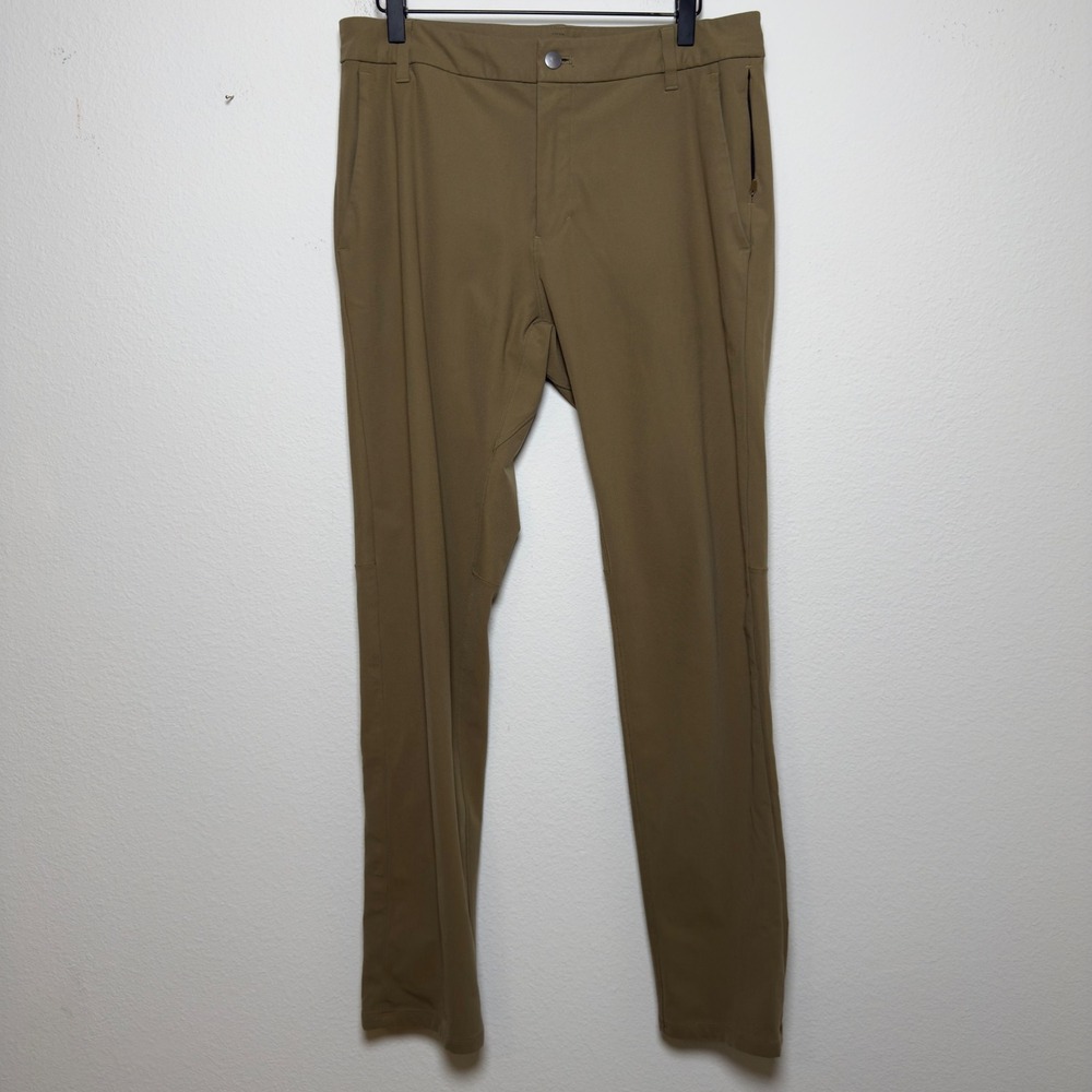 Lululemon ABC Pants Mens 32x32 Brown Slim Fit‎ Technical Stretch Golf Travel
